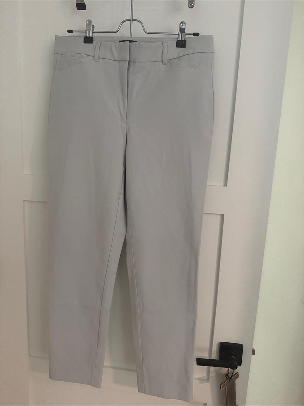 White House Black Market Light Gray Straight Dress Pants